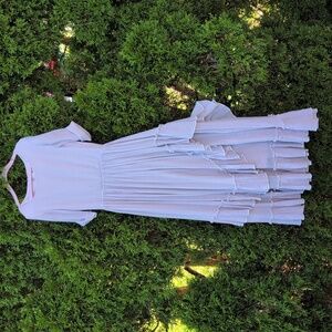 Elegant Lavender Ruffle Dress Girls Size 8